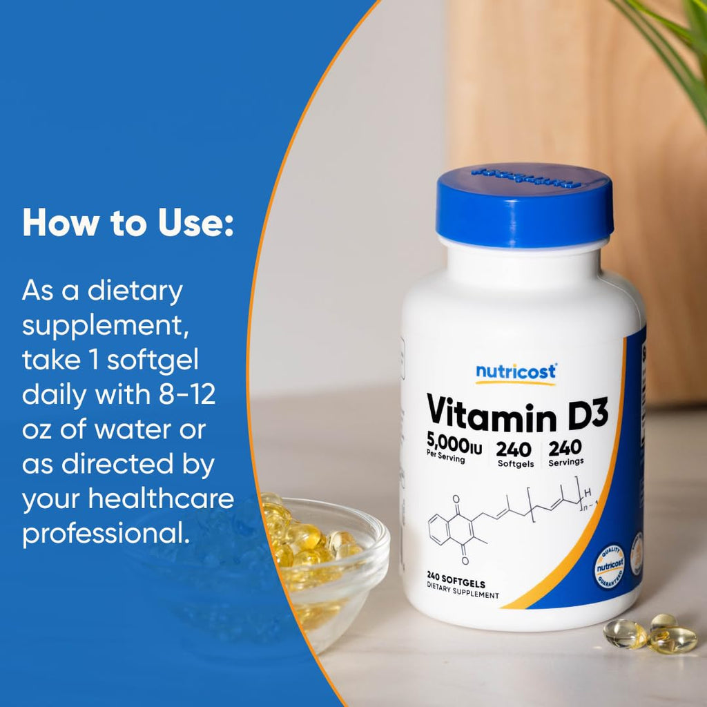 Vitamina D3 5000 UI - Nutricost