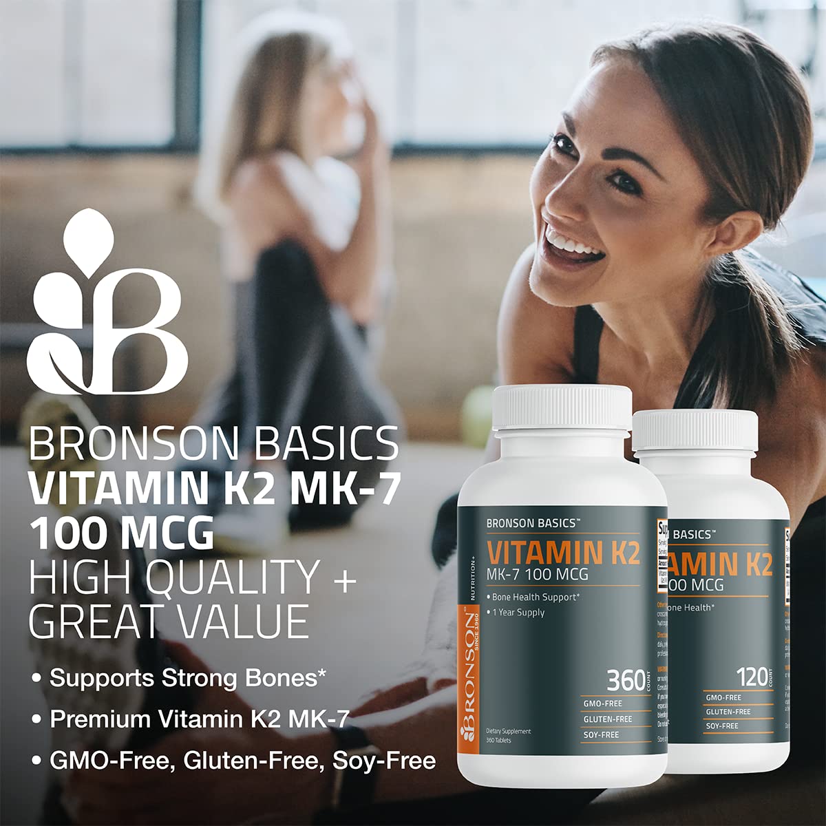 Vitamina K2 MK-7 100mcg - Bronson